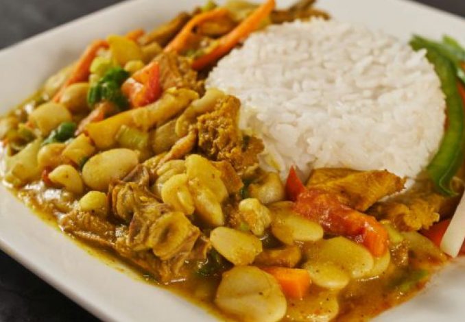 Curried Tripe and Beans
